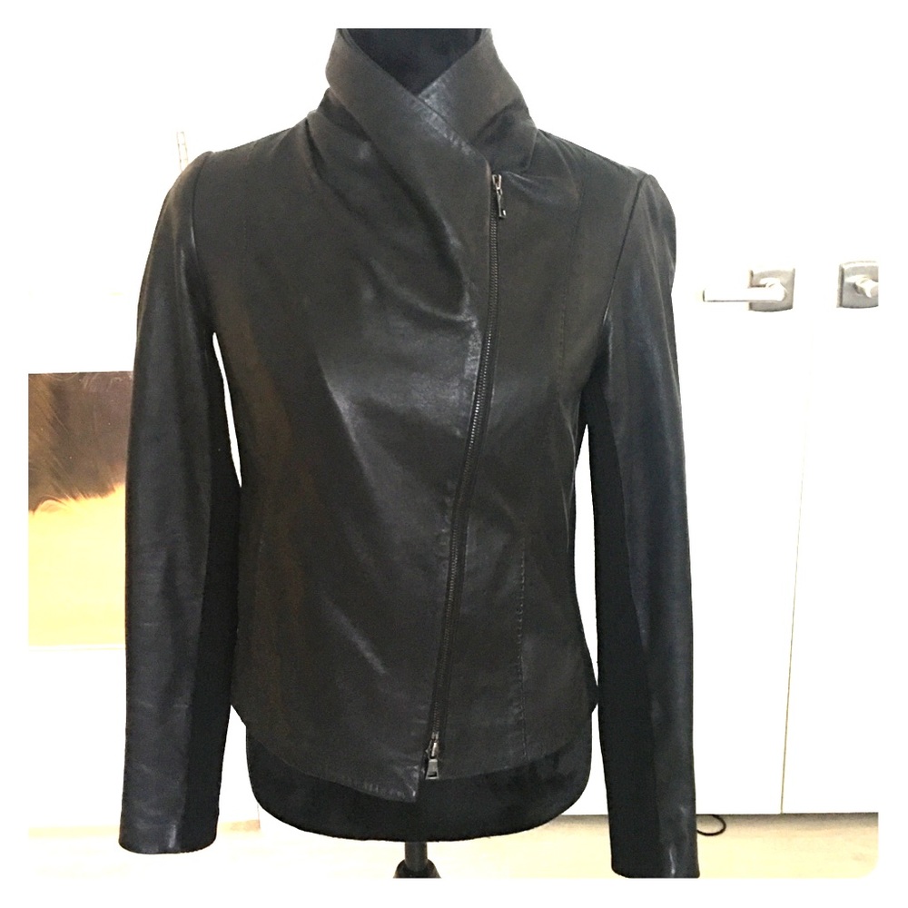 Vince Cross Front Leather Jacket 🖤